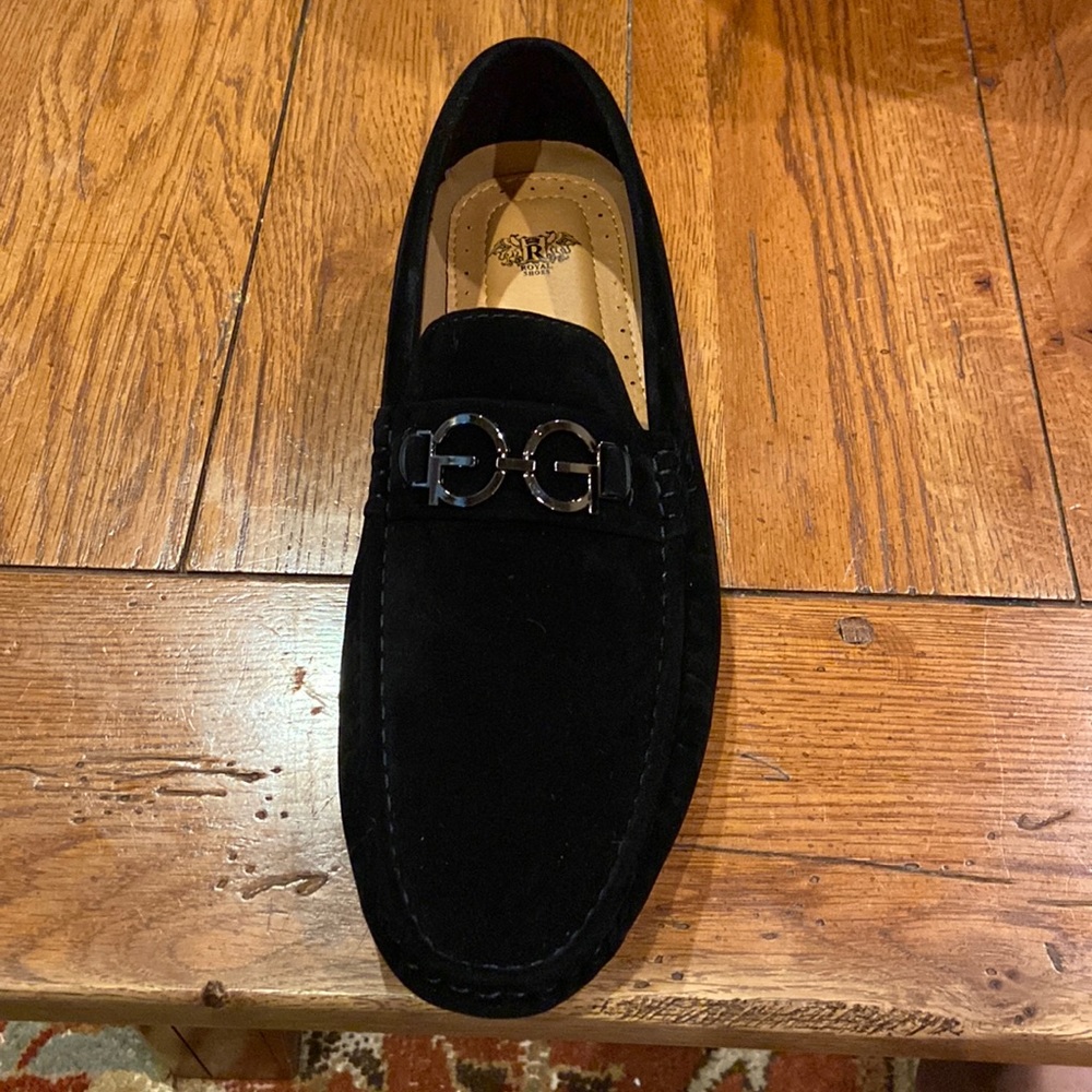 Royal Brand Black Velvet Loafers